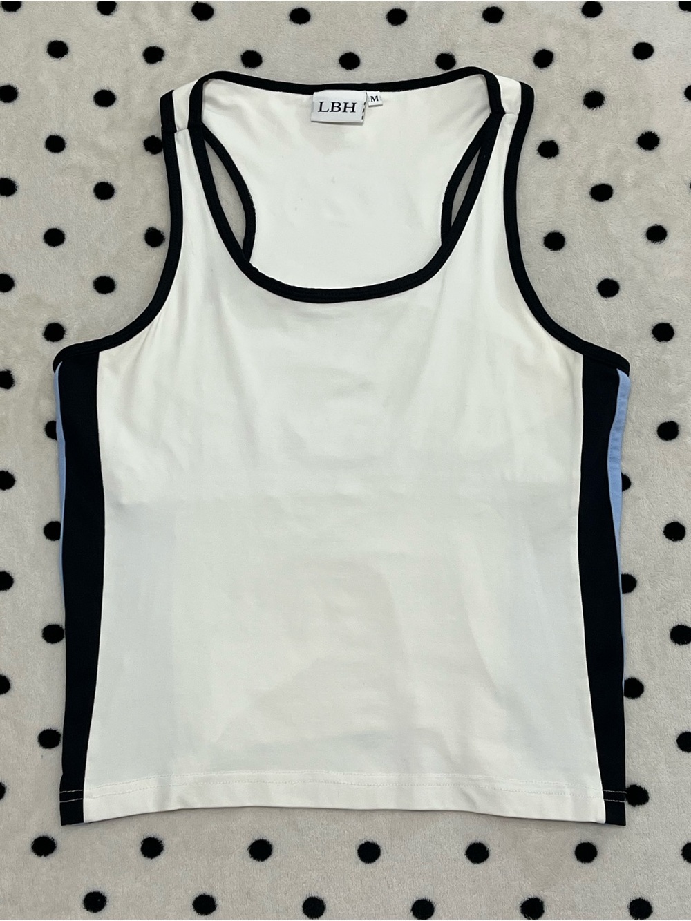 LBH White Colorblock Athletic Tennis Tank Top Size M